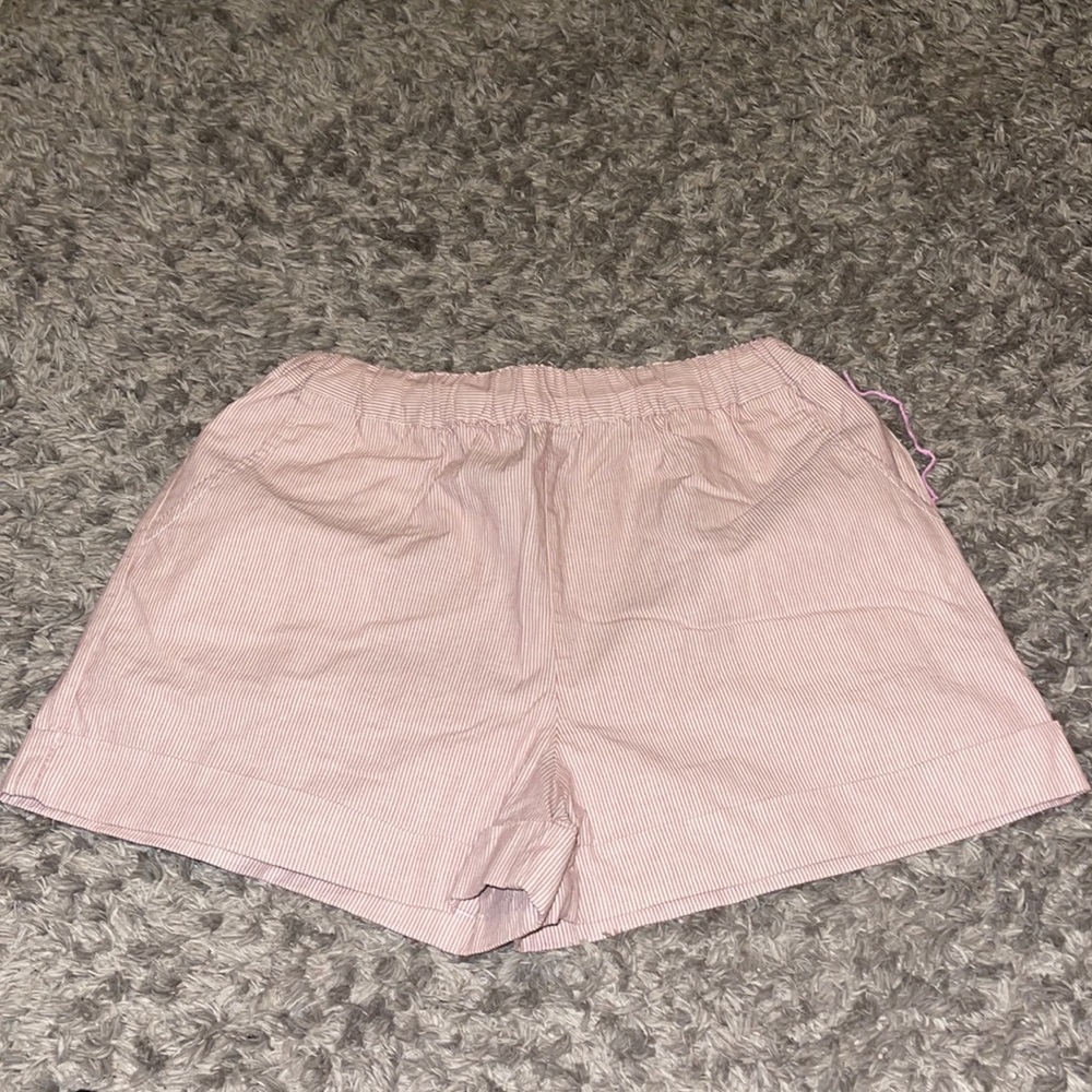 Pink and white stripped shorts